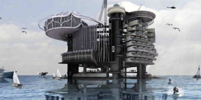 Ein hugmynda arkitekta um hvernig breyta megi úr sér gengnum olíuborpöllum í fyrirtaks hótel