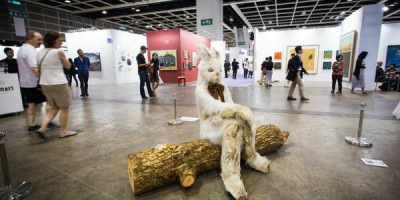 Ein fjölmargra viðburða á ArtBasel. Mynd See-ming Lee