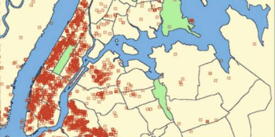 Veggjalúsin er ábernandi verst í New York eins og þessi mynd ber með sér. Skjáskot