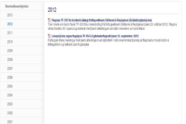Samkvæmt lista RNF yfir flugatvik árið 2012 gerðist alls ekki neitt á Keflavíkurflugvelli þann 18. maí 2012.