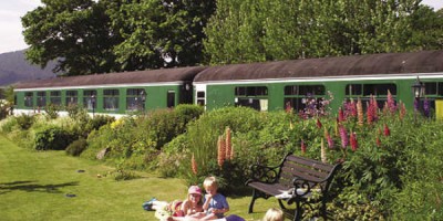 Nótt í gamalli lest á hálendi Skotlands og það fyrir heilar þrjú þúsund krónur. Mynd Sutherlandhostel