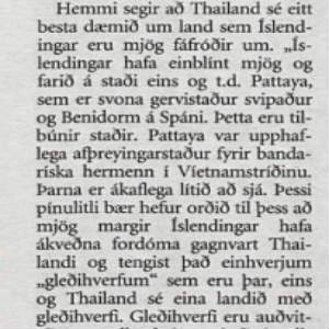 Álit Hermanns Gunnarssonar á Pattaya 1994 var ekki hátt