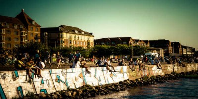 Íslandsbryggja í Köben er einn af betri stöðum til að fylgjast með HM og upplifa stemmingu þrátt fyrir allt. Mynd Jonas Smith