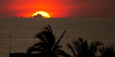 Sólsetur á Varadero á Kúbu en þangað finnst mörgum yndislegt að koma aftur og aftur og aftur og aftur. Mynd Emmanuel Huybrechts