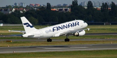 Finnair fyrstir til að prófa sig áfram með notaða steikarolíu til að knýja vélar sínar. Mynd Michel