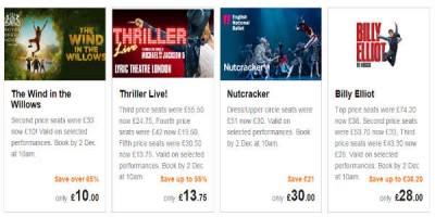 Michael Jackson´s Thriller, Hnotubrjóturinn og Billy Elliot er meðal þeirra sýninga sem billegt er að komast á