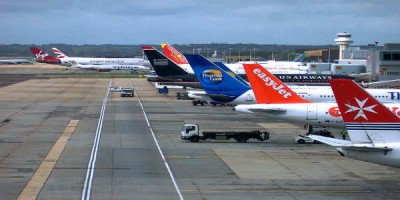 Toppárangur Icelandair í Gatwick. Mynd Chris Jones