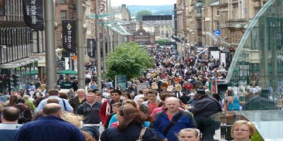Hækkandi pund gagnvart krónu þýðir að það er ekki að borga sig mikið að versla í Glasgow. Mynd John