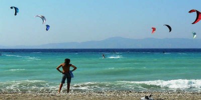 Á eynni Rhodes er hitastigið þegar komið í 20 gráður í aprílmánuði. 