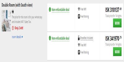 Besta hótel á Ensku ströndinni samkvæmt TripAdvisor finnst á mun betri kjörum á hótelvef Fararheill en gegnum ferðaskrifstofurnar. Skjáskot