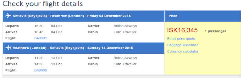 En Dohop finnur alls ekki lægsta verð á sömu leið sömu daga