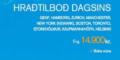 Ekki slæmur díll. 14900 vestur um haf með Icelandair!!!!