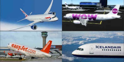 Samkeppni til og frá London en um jólin er þó kostnaðarsamt að fljúga á milli. Samsett mynd