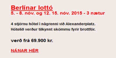 Allsæmilegt verð til Berlínar. Nema það finnst bara ekki.