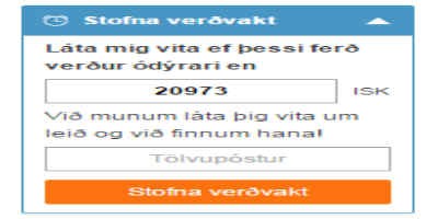 Nú þarf ekki lengur að margtékka verð á flugi hjá Dohop. Skjáskot