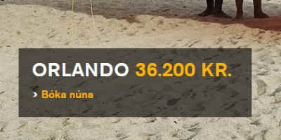 Sæmilegt verð á flugi til Orlando en hvenær er þetta? Leitaðu bara. Skjáskot