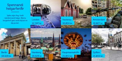 Þig vantar helgarferð, Þá getur Dohop nú reynst happadrjúgt til að finna besta tímann og lægsta verðið á örskotsstundu. Skjáskot