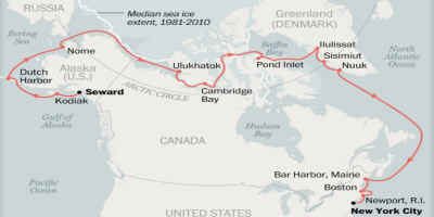 Efist einhver um hlýnun jarðar er óhætt að grafa þann efa. Kort Washington Post