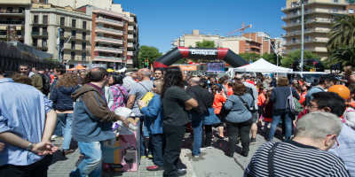 Mannþröng í Barcelóna. Kjöraðstæður fyrir svindlara með posavélar.